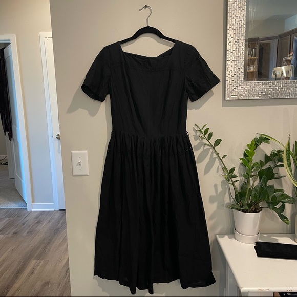 L’AIGLON Vintage 1950s Fit and Flare Embroidered Dress - Picture 1 of 16